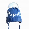 CZAPKA ZIMOWA BASIC Z WIĄZANIEM I POMPONIKIEM Z KRÓLIKA Pupill - 1