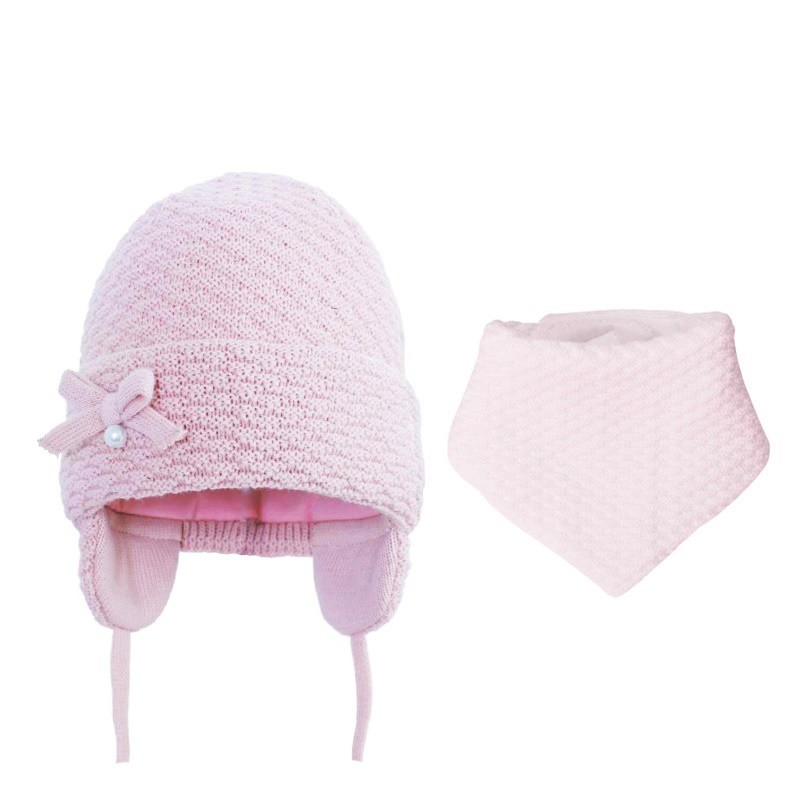 KOMPLET ZIMOWY CZAPKA Z CHUSTKĄ ZOSIA PUPILL  - 1