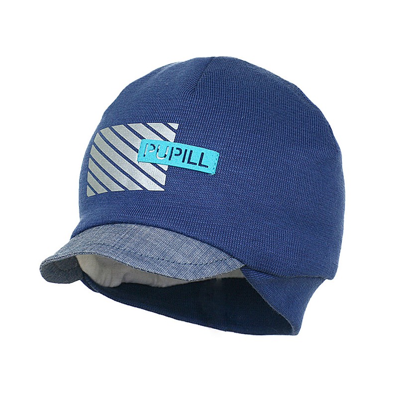 czapeczka z daszkiem dla malucha niebieska